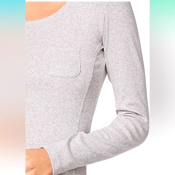 Jenni by Jenni Moore Women’s Longsleeved Scoopneck Ribbed Top in Grey size XL - Picture 2 of 2